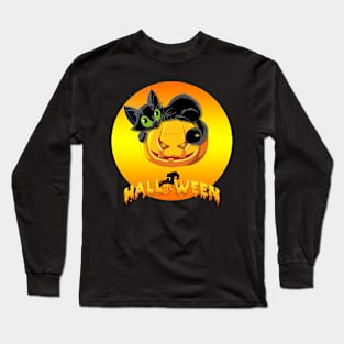 Halloween cat Long Sleeve T-Shirt